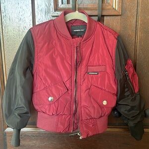Members Only burgundy bomber jacket